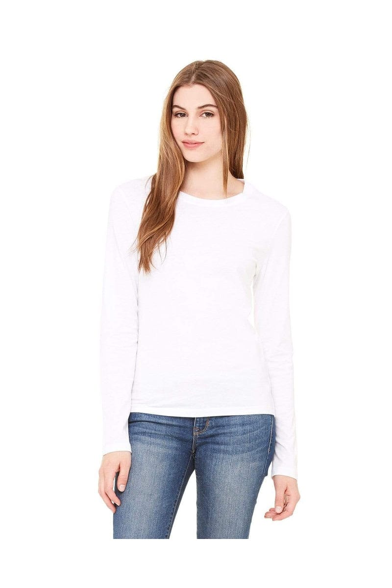 Bella Canvas Sweatshirts/Fleece Bella + Canvas B6500: Ladies' Jersey Long Sleeve T-Shirt
