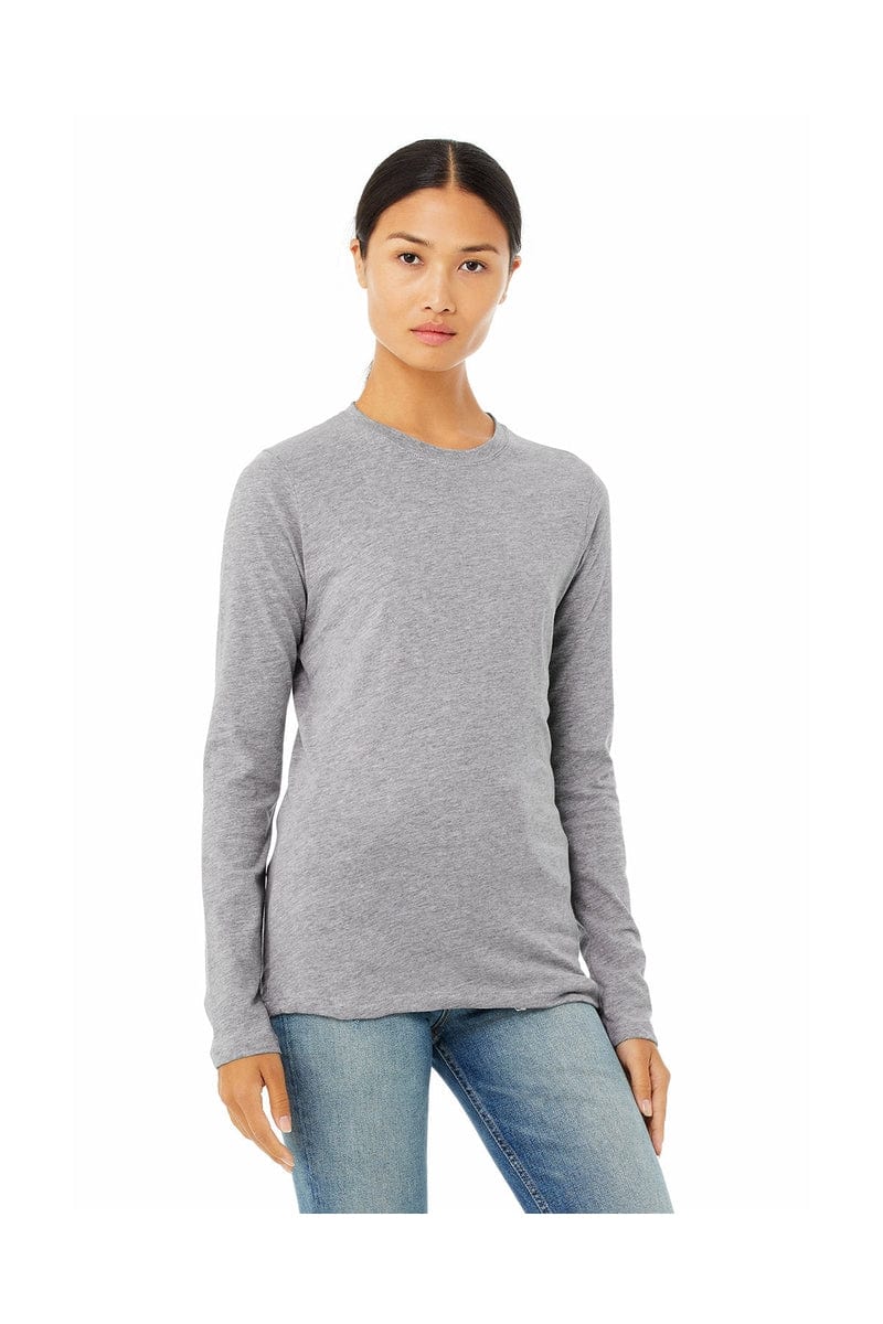 Bella Canvas Sweatshirts/Fleece S / Athletic Heather Bella + Canvas B6500: Ladies' Jersey Long Sleeve T-Shirt