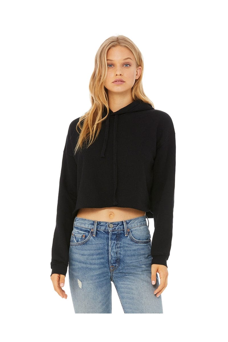 Bella Canvas Sweatshirts/Fleece S / Black Bella + Canvas B7502: Cropped Sweatshirt