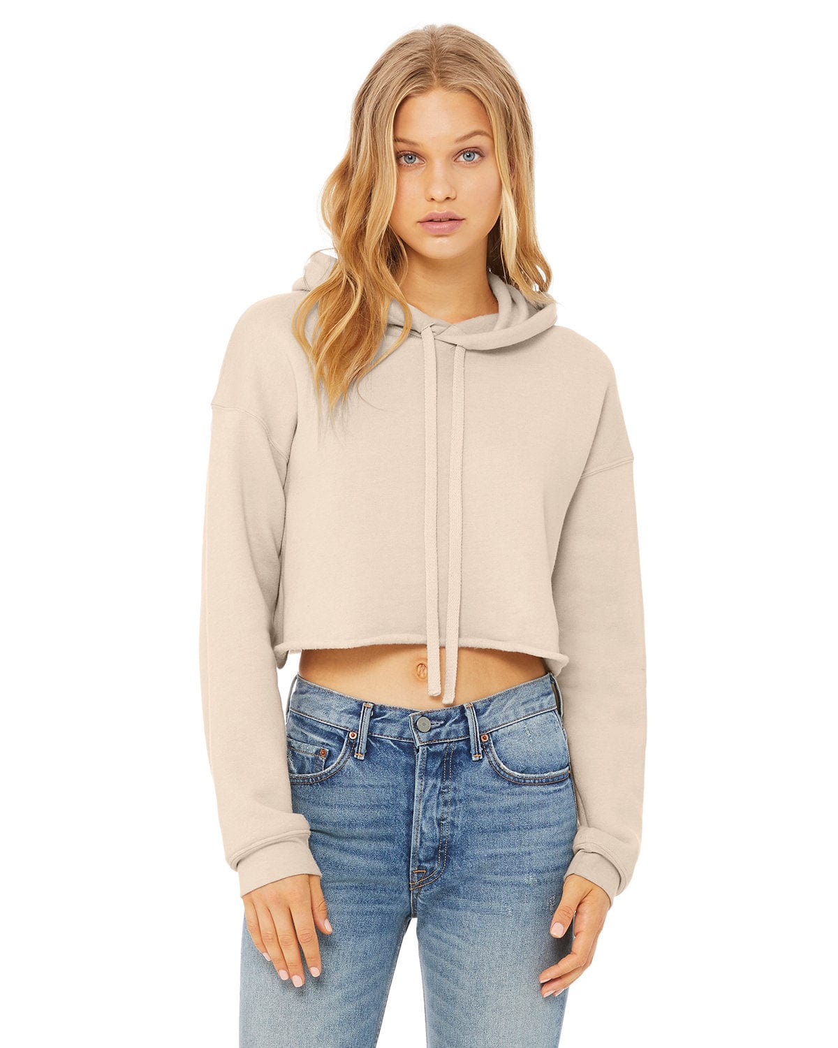 Bella Canvas Sweatshirts/Fleece S / Heather Dust Bella + Canvas B7502: Cropped Sweatshirt