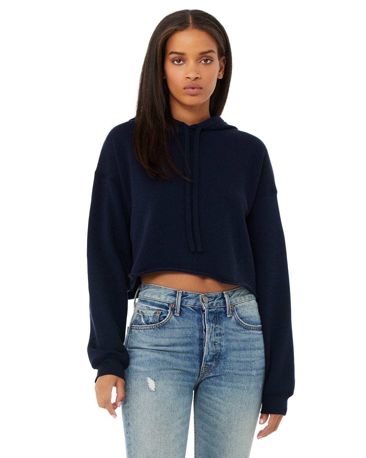 Bella Canvas Sweatshirts/Fleece S / Navy Bella + Canvas B7502: Cropped Sweatshirt