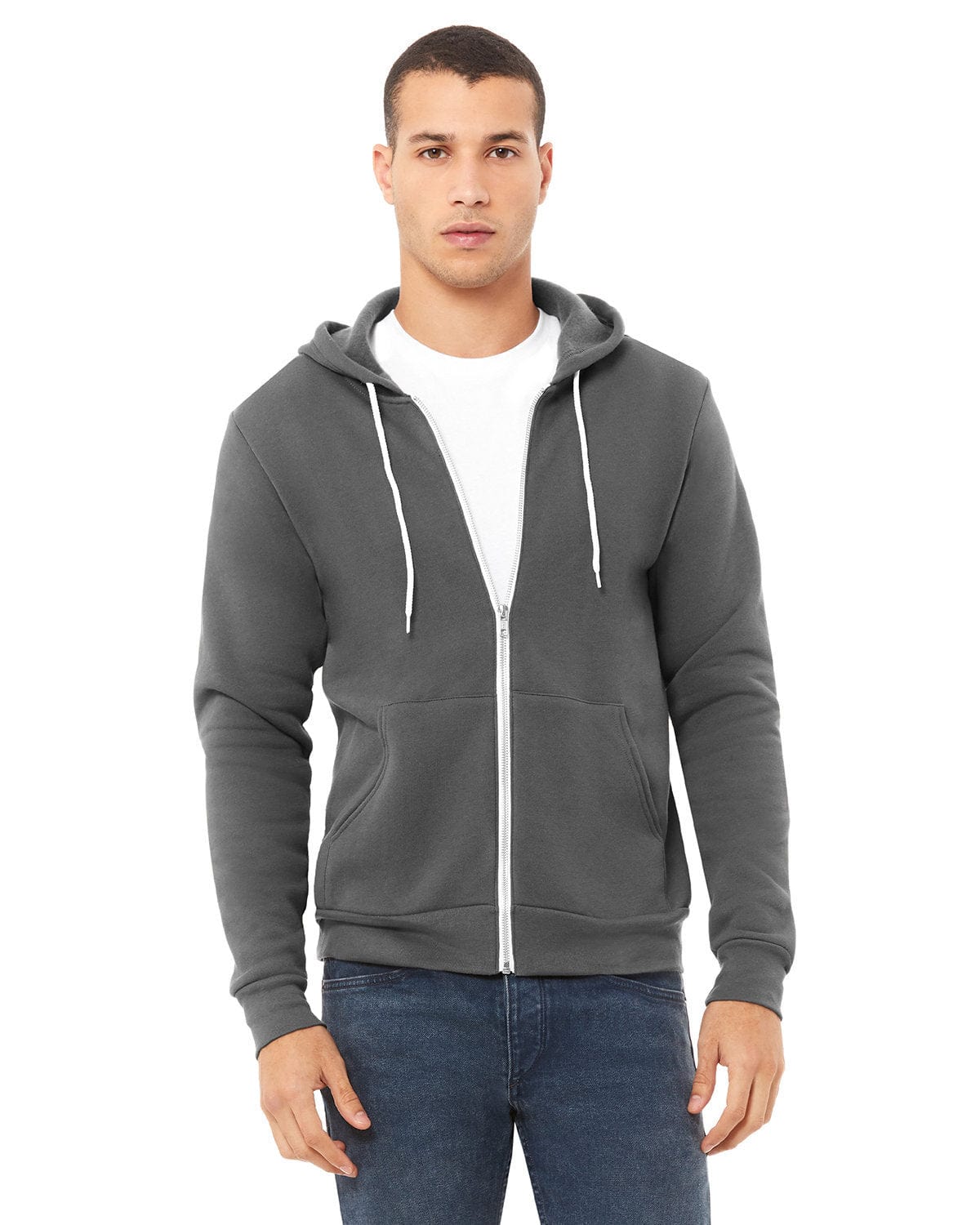 Bella Canvas Sweatshirts/Fleece XS / Asphalt Bella+Canvas 3739: Unisex Sponge Fleece Full-Zip Hoodie