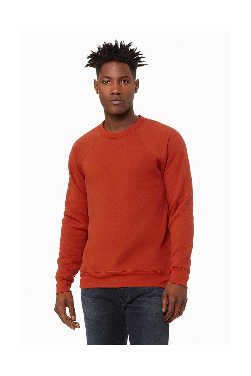 Bella Canvas Sweatshirts/Fleece XS / Brick Bella+Canvas 3901: Unisex Sponge Fleece Crewneck Sweatshirt
