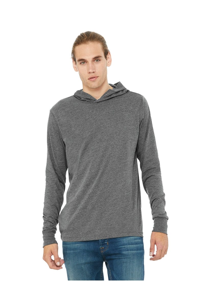 Bella Canvas Sweatshirts/Fleece XS / Deep Heather BELLA+CANVAS 3512: Unisex Jersey Long Sleeve Hoodie