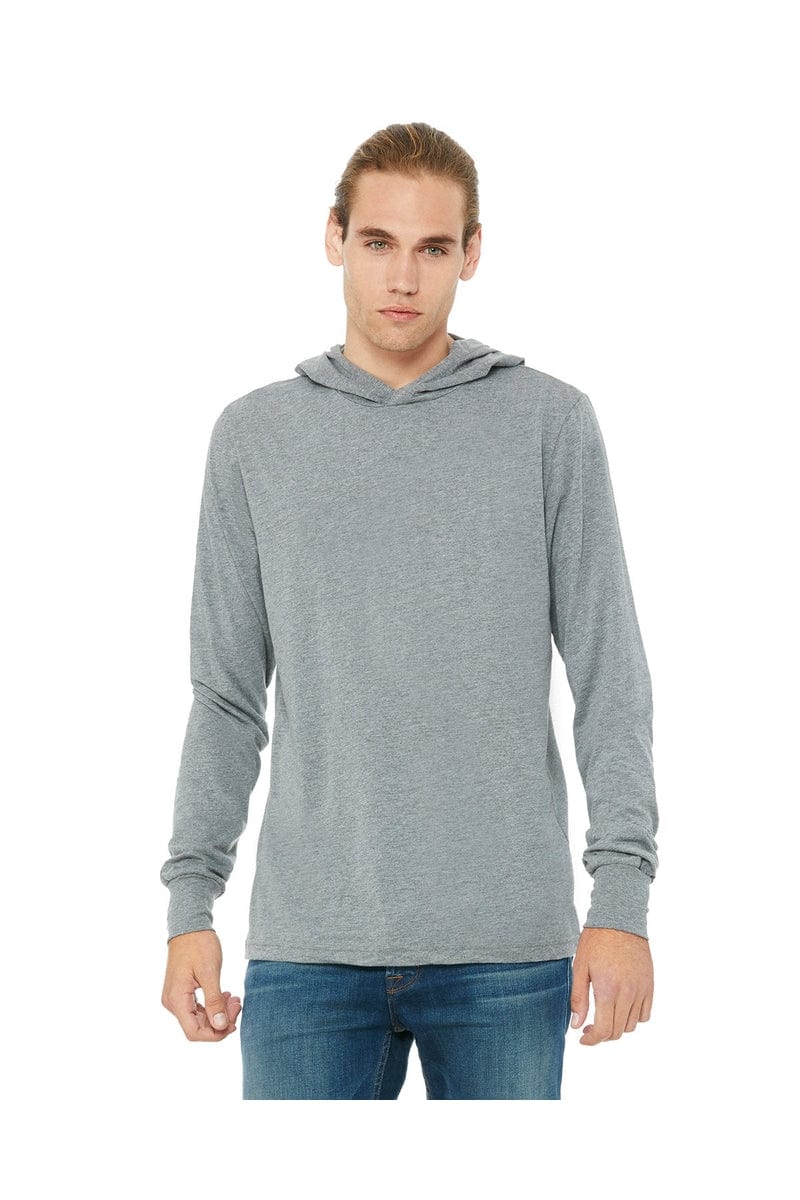 Bella Canvas Sweatshirts/Fleece XS / Grey Triblend BELLA+CANVAS 3512: Unisex Jersey Long Sleeve Hoodie