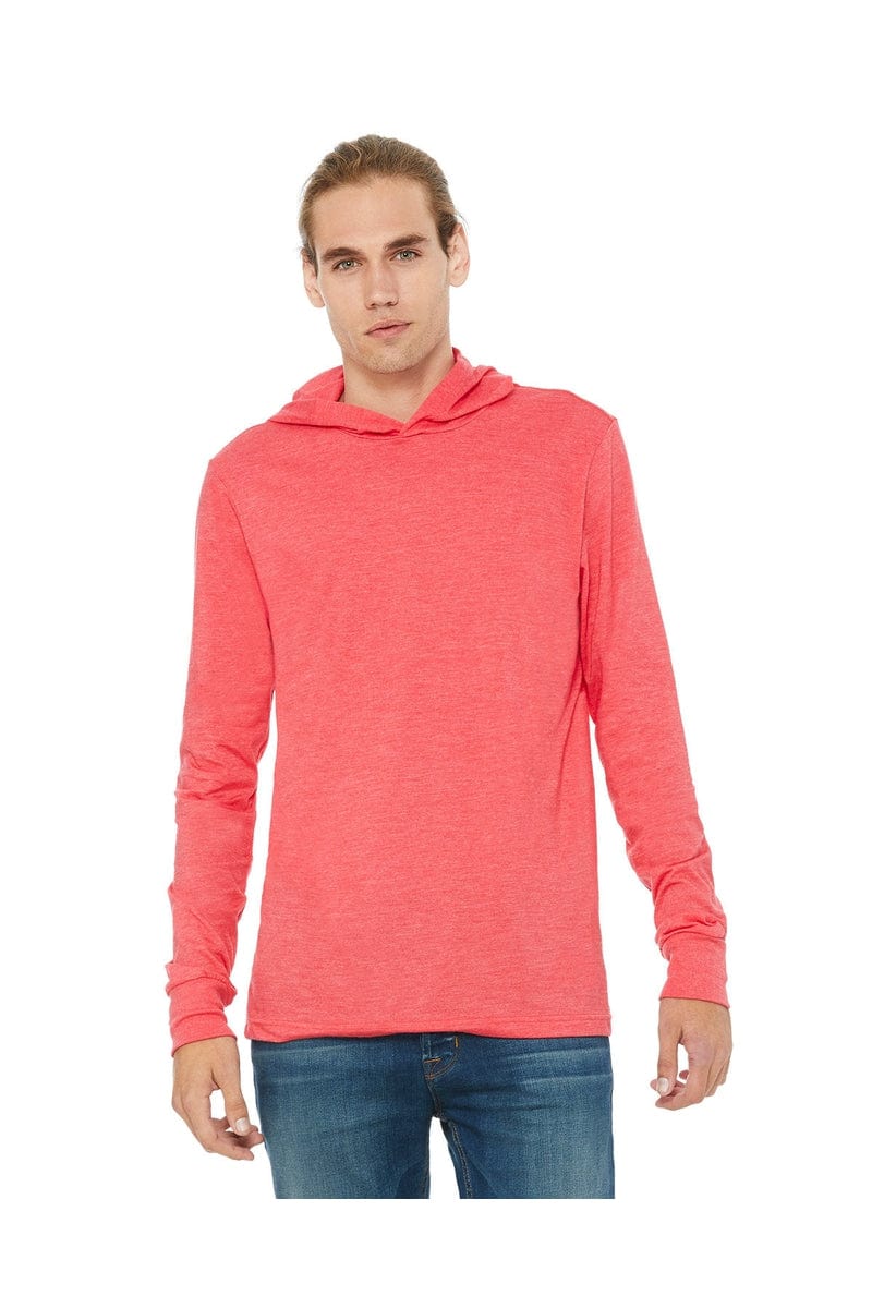 Bella Canvas Sweatshirts/Fleece XS / Heather Red BELLA+CANVAS 3512: Unisex Jersey Long Sleeve Hoodie