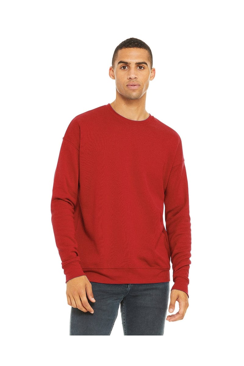 Bella Canvas Sweatshirts/Fleece XS / Red Bella Canvas 3945: Unisex Sponge Fleece Drop Shoulder Sweatshirt
