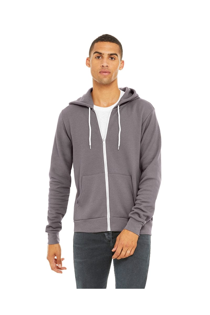 Bella Canvas Sweatshirts/Fleece XS / Storm Bella+Canvas 3739: Unisex Sponge Fleece Full-Zip Hoodie