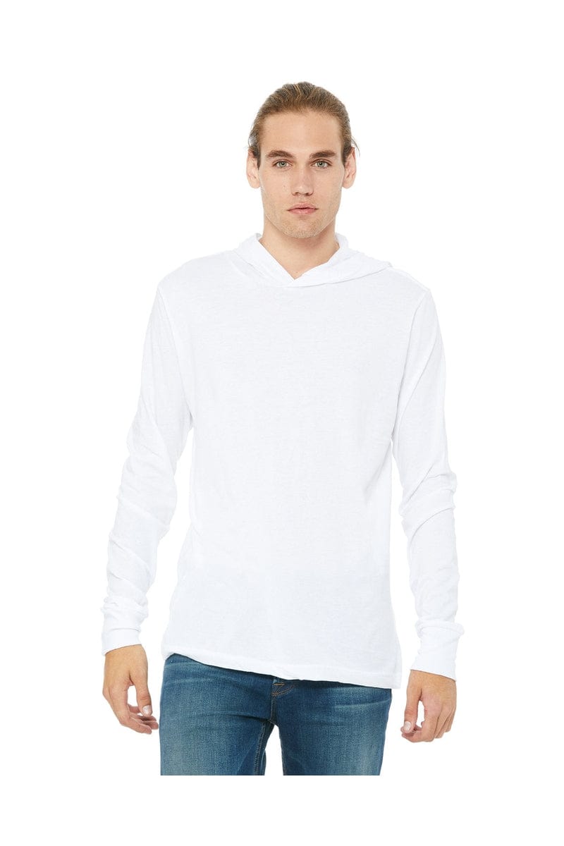 Bella Canvas Sweatshirts/Fleece XS / White BELLA+CANVAS 3512: Unisex Jersey Long Sleeve Hoodie