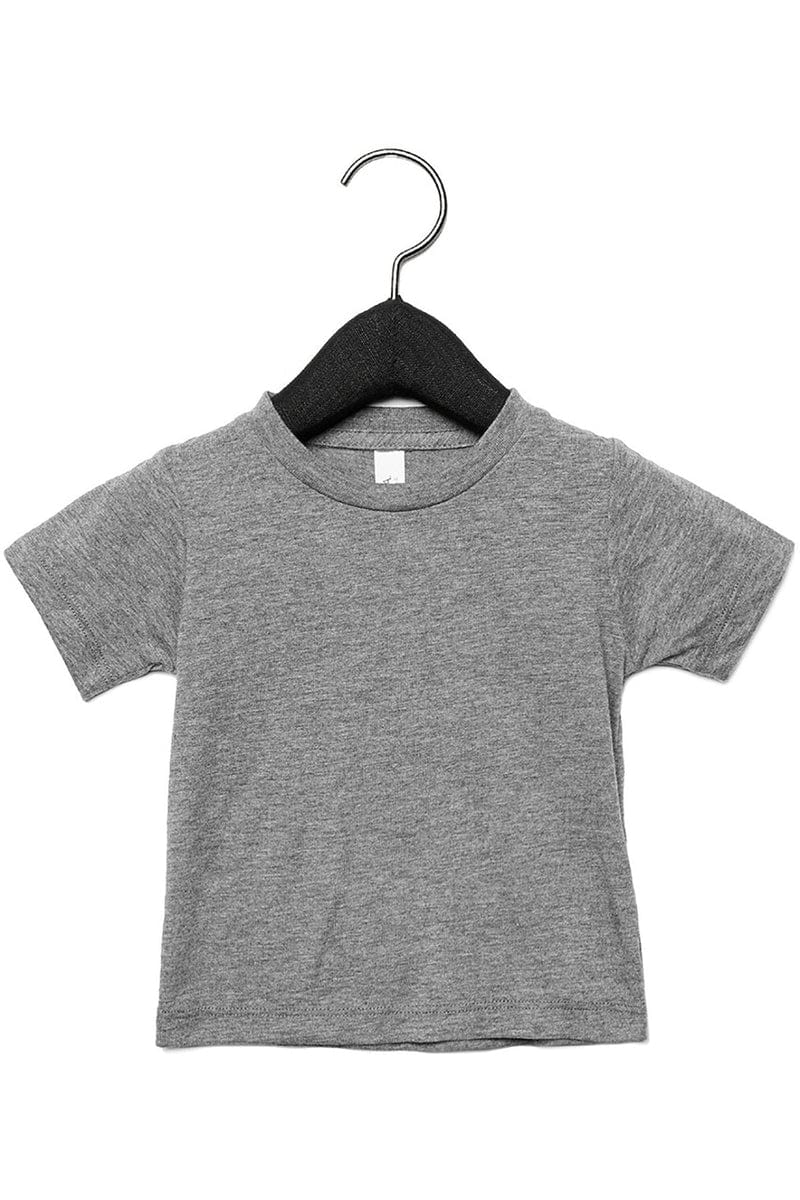 Bella Canvas T-Shirts 3-6MOS / Grey Triblend Bella+Canvas 3413B: Infant Baby Triblend T-Shirt