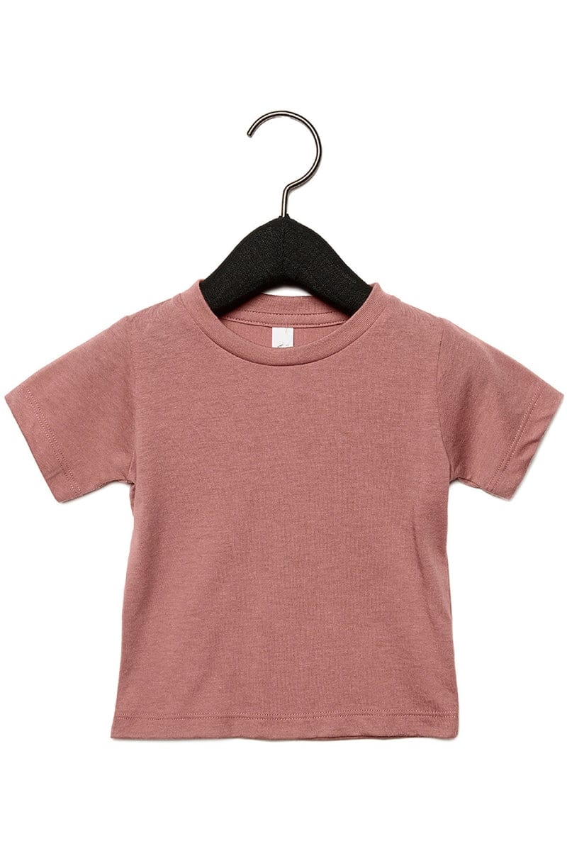 Bella Canvas T-Shirts 3-6MOS / Mauve Triblend Bella+Canvas 3413B: Infant Baby Triblend T-Shirt