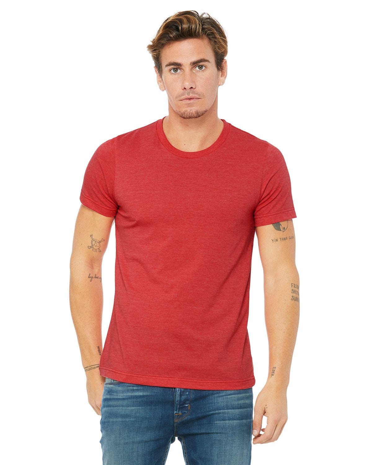 Bella Canvas T-Shirts 4XL / Heather Red Bella+Canvas 3001CVC: Unisex Heather CVC T-Shirt