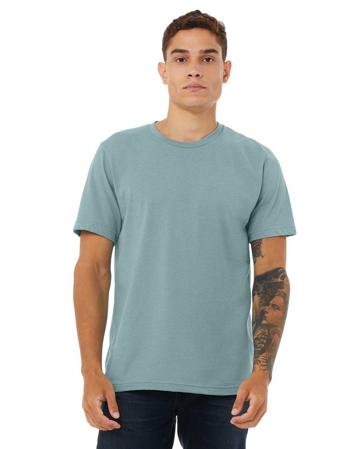 Bella Canvas T-Shirts 4XL / Hthr Blue Lagoon Bella+Canvas 3001CVC: Unisex Heather CVC T-Shirt