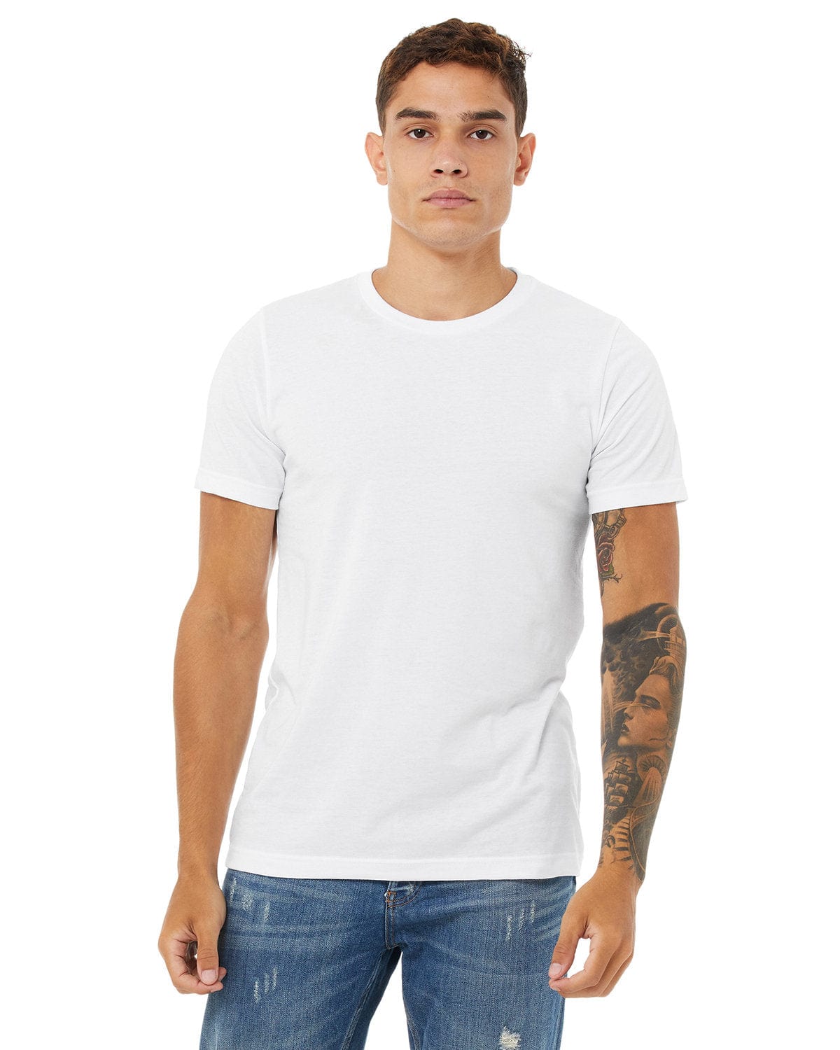 Bella Canvas T-Shirts 4XL / Solid Wht Blend Bella+Canvas 3001CVC: Unisex Heather CVC T-Shirt