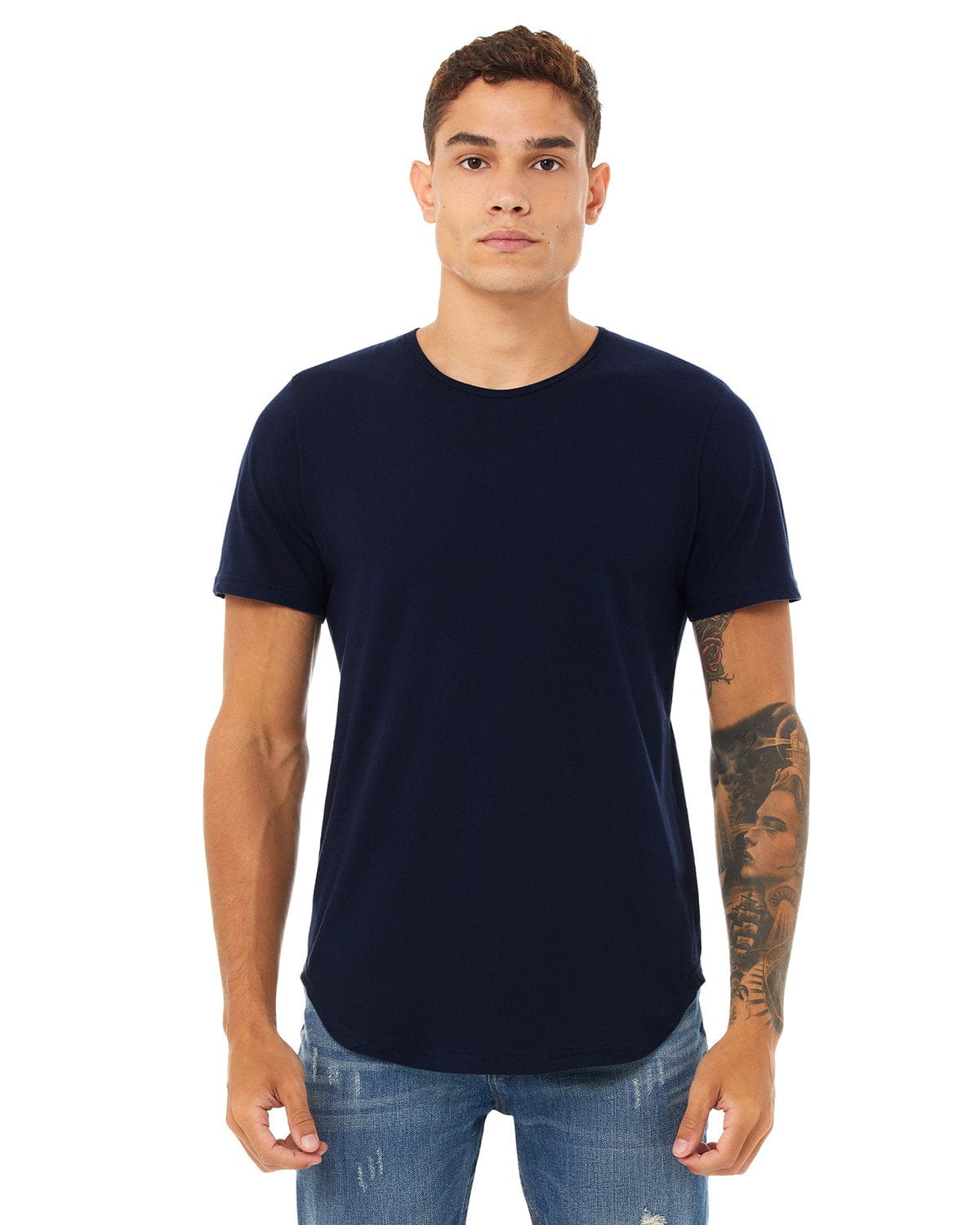 Bella Canvas T-Shirts Bella+Canvas 3003C: FWD Fashion Men's Curved Hem Short Sleeve T-Shirt