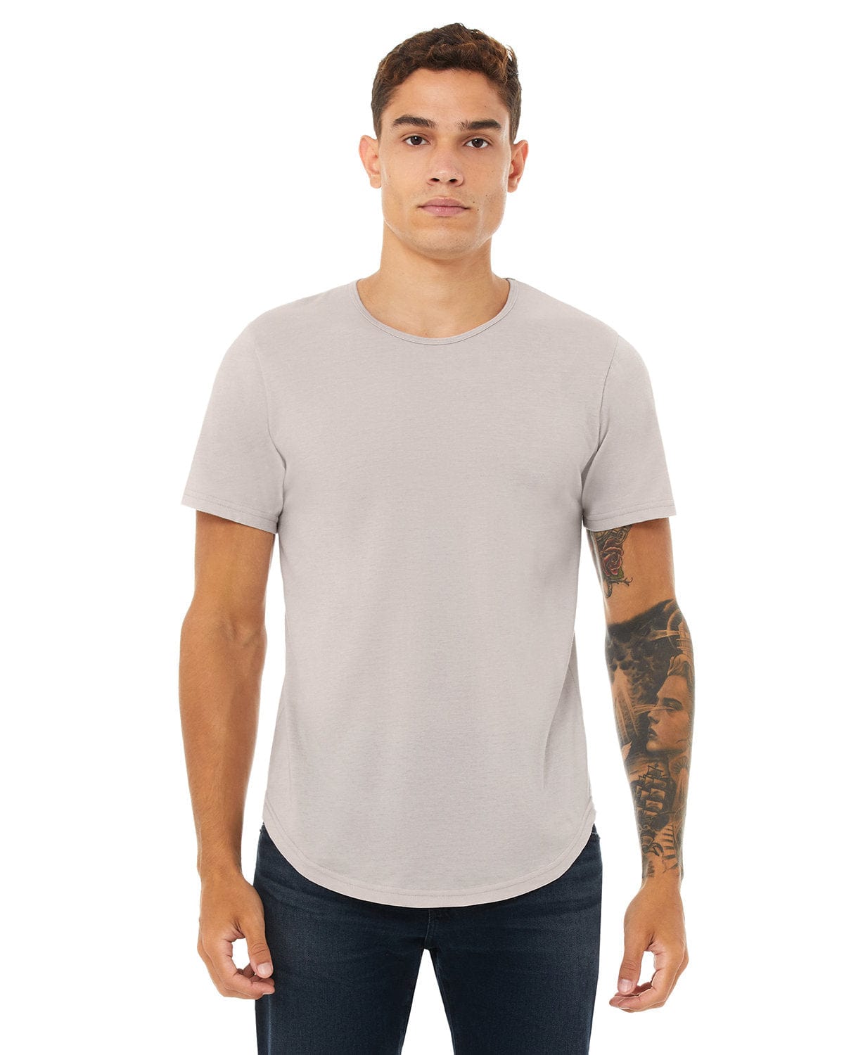 Bella Canvas T-Shirts Bella+Canvas 3003C: FWD Fashion Men's Curved Hem Short Sleeve T-Shirt