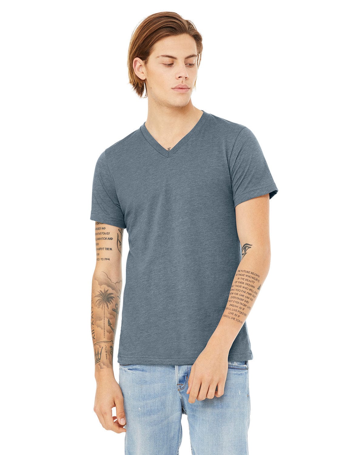 Bella Canvas T-Shirts Bella+Canvas 3005CVC: Unisex CVC Jersey V-Neck T-Shirt