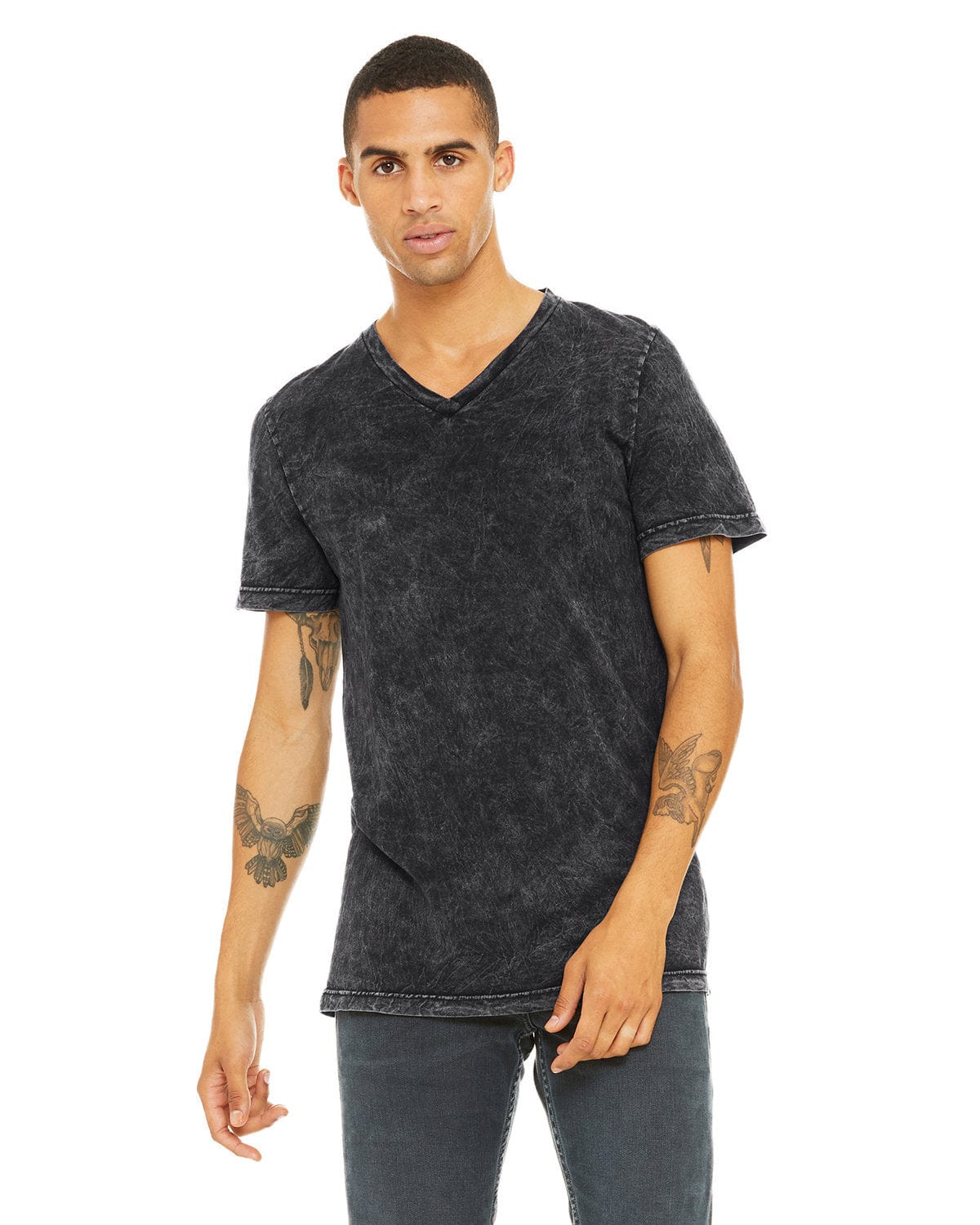 Bella Canvas T-Shirts Bella+Canvas 3655C: Unisex Textured Jersey V-Neck T-Shirt