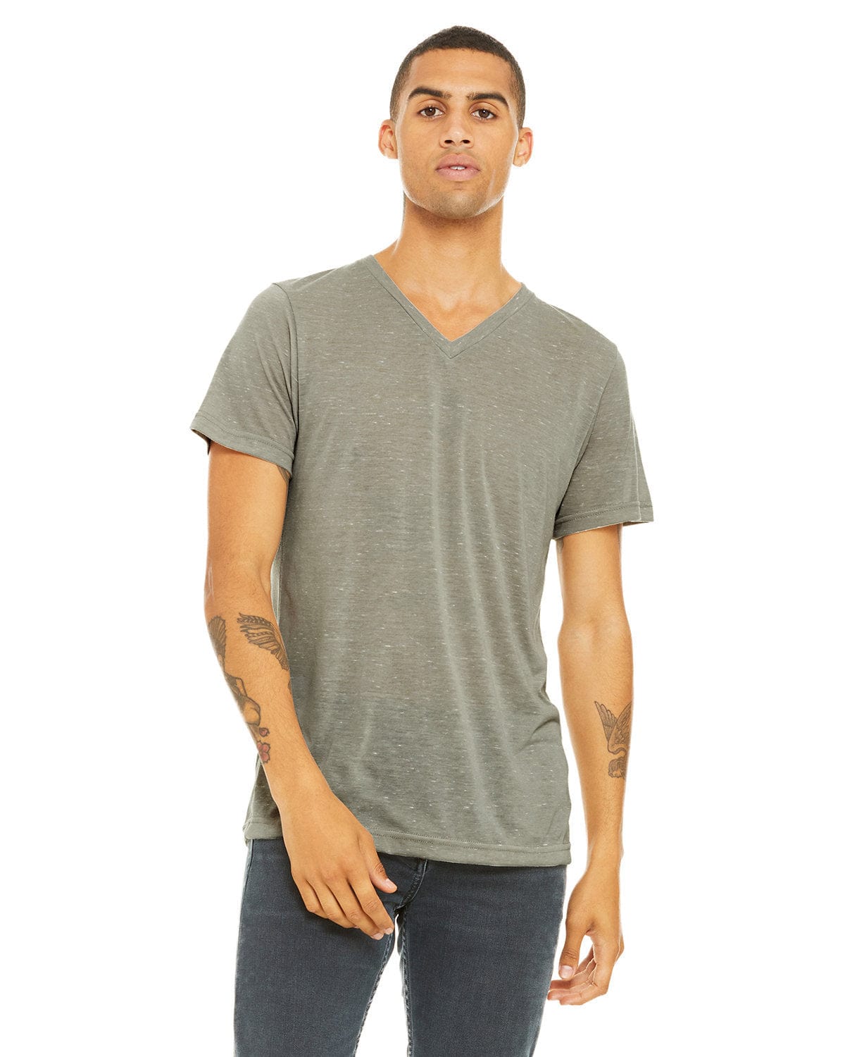 Bella Canvas T-Shirts Bella+Canvas 3655C: Unisex Textured Jersey V-Neck T-Shirt