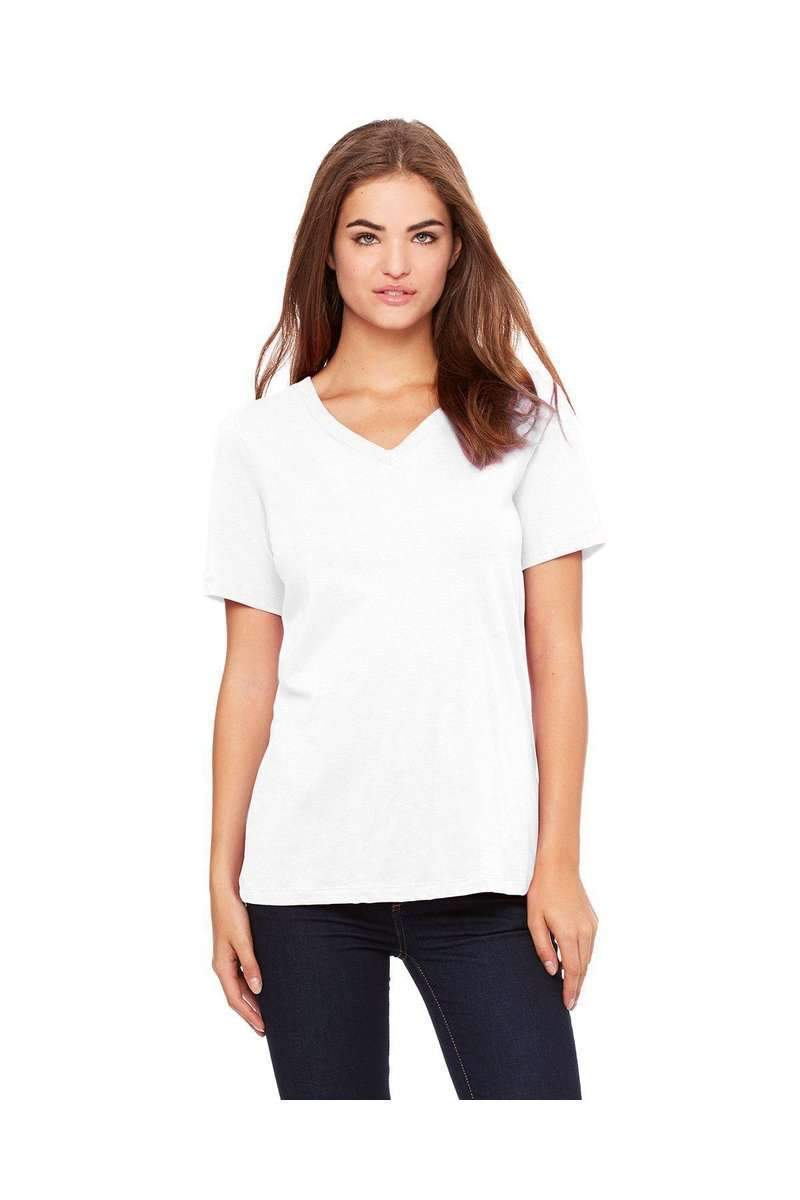 Bella Canvas T-Shirts Bella+Canvas 6405: Ladies' Relaxed Jersey Short-Sleeve V-Neck T-Shirt