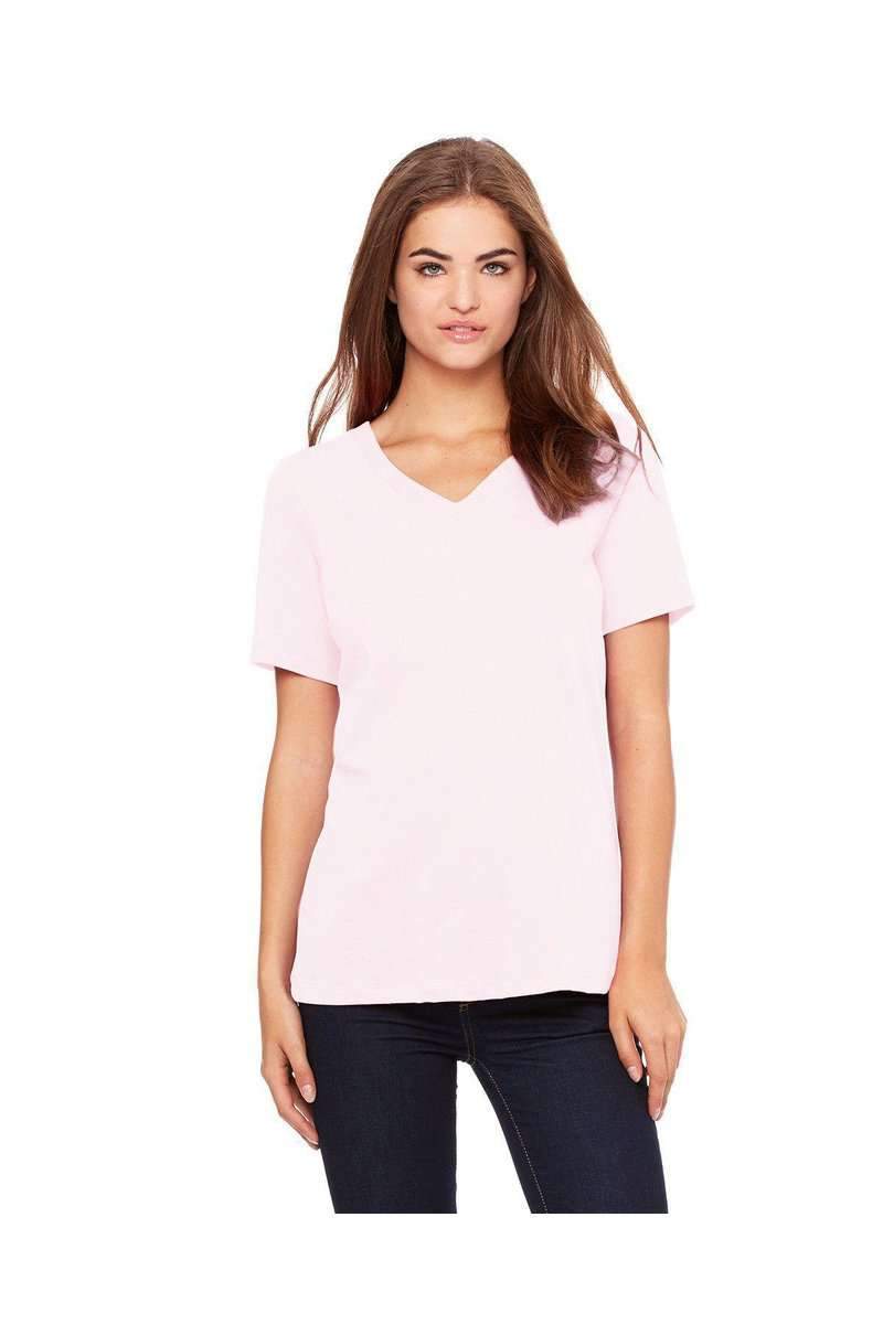 Bella Canvas T-Shirts Bella+Canvas 6405: Ladies' Relaxed Jersey Short-Sleeve V-Neck T-Shirt