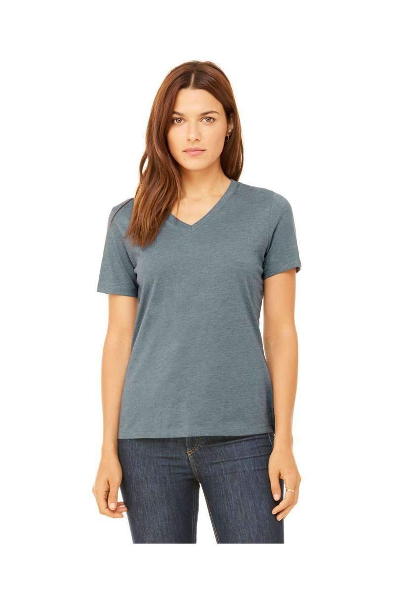 Bella Canvas T-Shirts Bella+Canvas 6405: Ladies' Relaxed Jersey Short-Sleeve V-Neck T-Shirt