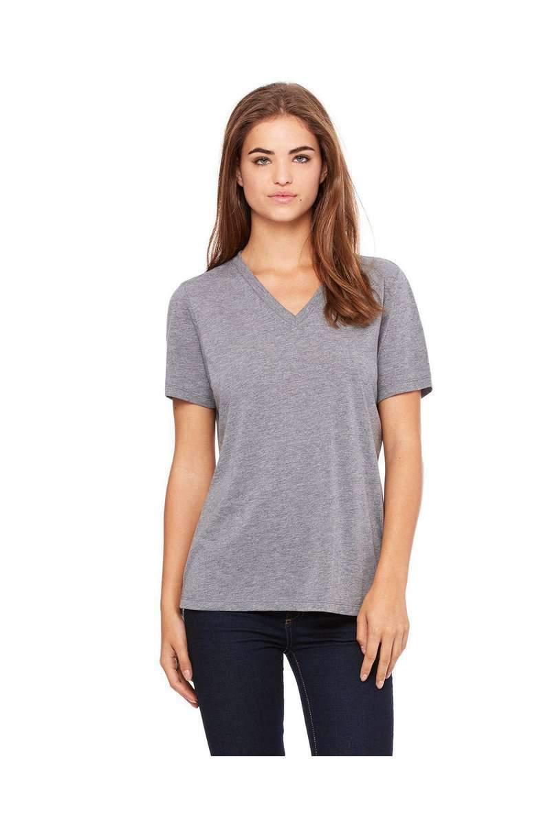 Bella Canvas T-Shirts Bella+Canvas 6405: Ladies' Relaxed Jersey Short-Sleeve V-Neck T-Shirt