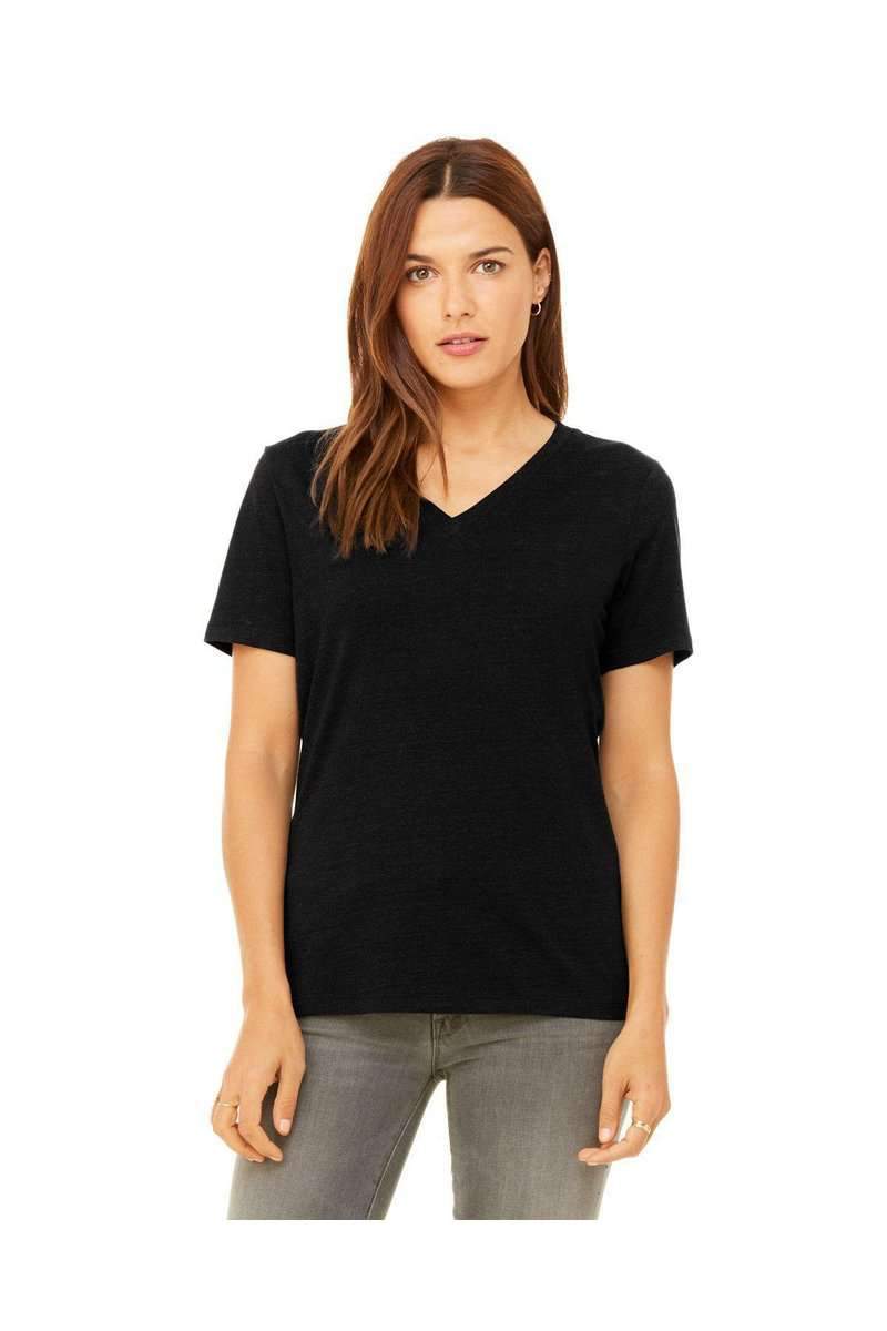 Bella Canvas T-Shirts Bella+Canvas 6405: Ladies' Relaxed Jersey Short-Sleeve V-Neck T-Shirt