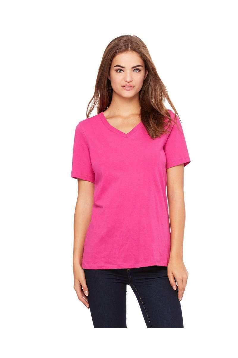 Bella Canvas T-Shirts Bella+Canvas 6405: Ladies' Relaxed Jersey Short-Sleeve V-Neck T-Shirt
