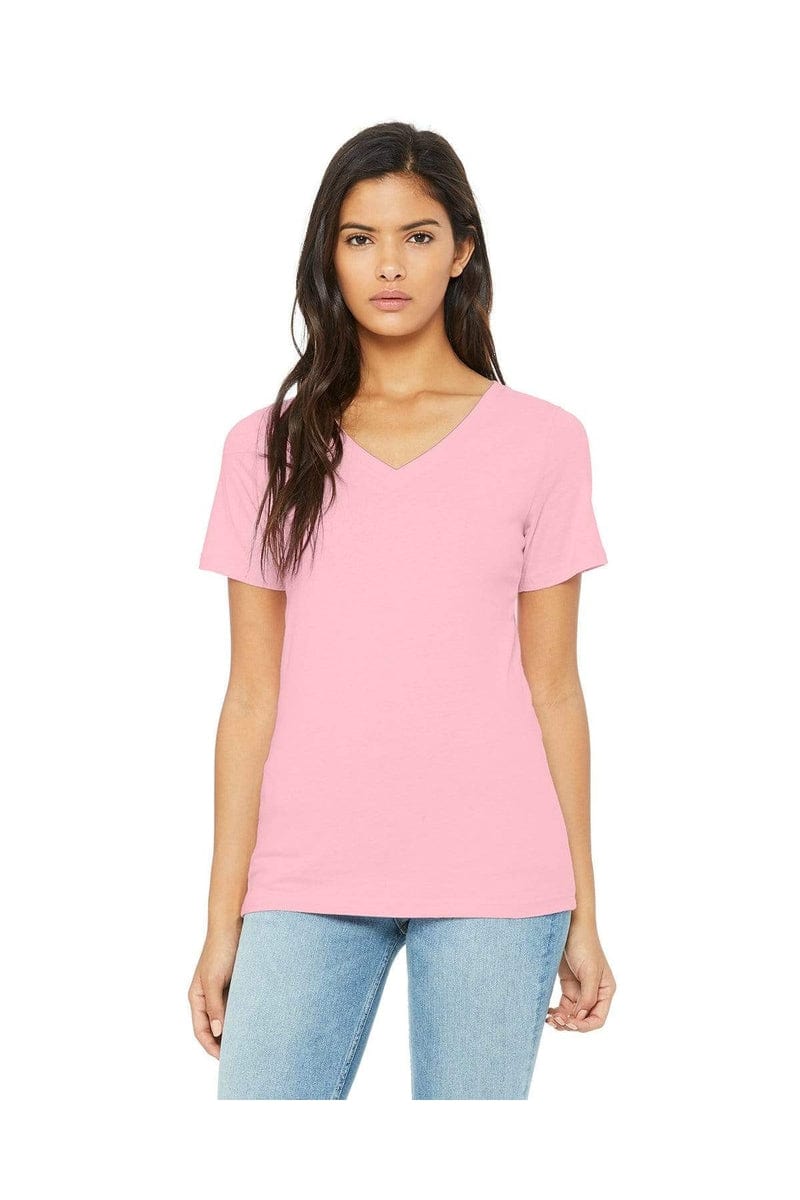 Bella Canvas T-Shirts Bella+Canvas 6405: Ladies' Relaxed Jersey Short-Sleeve V-Neck T-Shirt