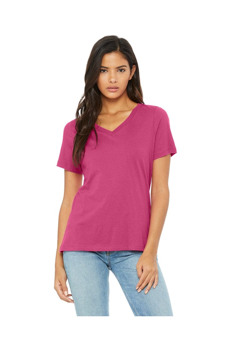 Bella Canvas T-Shirts Bella+Canvas 6405: Ladies' Relaxed Jersey Short-Sleeve V-Neck T-Shirt