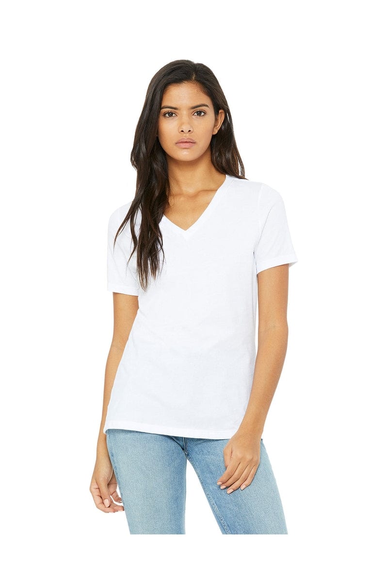 Bella Canvas T-Shirts Bella+Canvas 6405: Ladies' Relaxed Jersey Short-Sleeve V-Neck T-Shirt