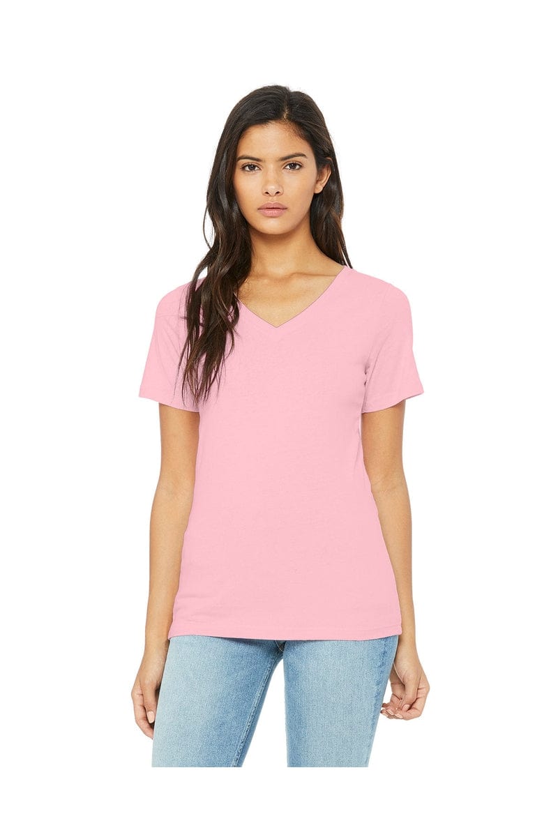 Bella Canvas T-Shirts Bella+Canvas 6405: Ladies' Relaxed Jersey Short-Sleeve V-Neck T-Shirt