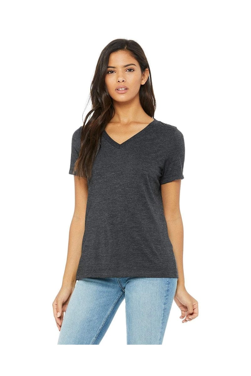 Bella Canvas T-Shirts Bella+Canvas 6405: Ladies' Relaxed Jersey Short-Sleeve V-Neck T-Shirt