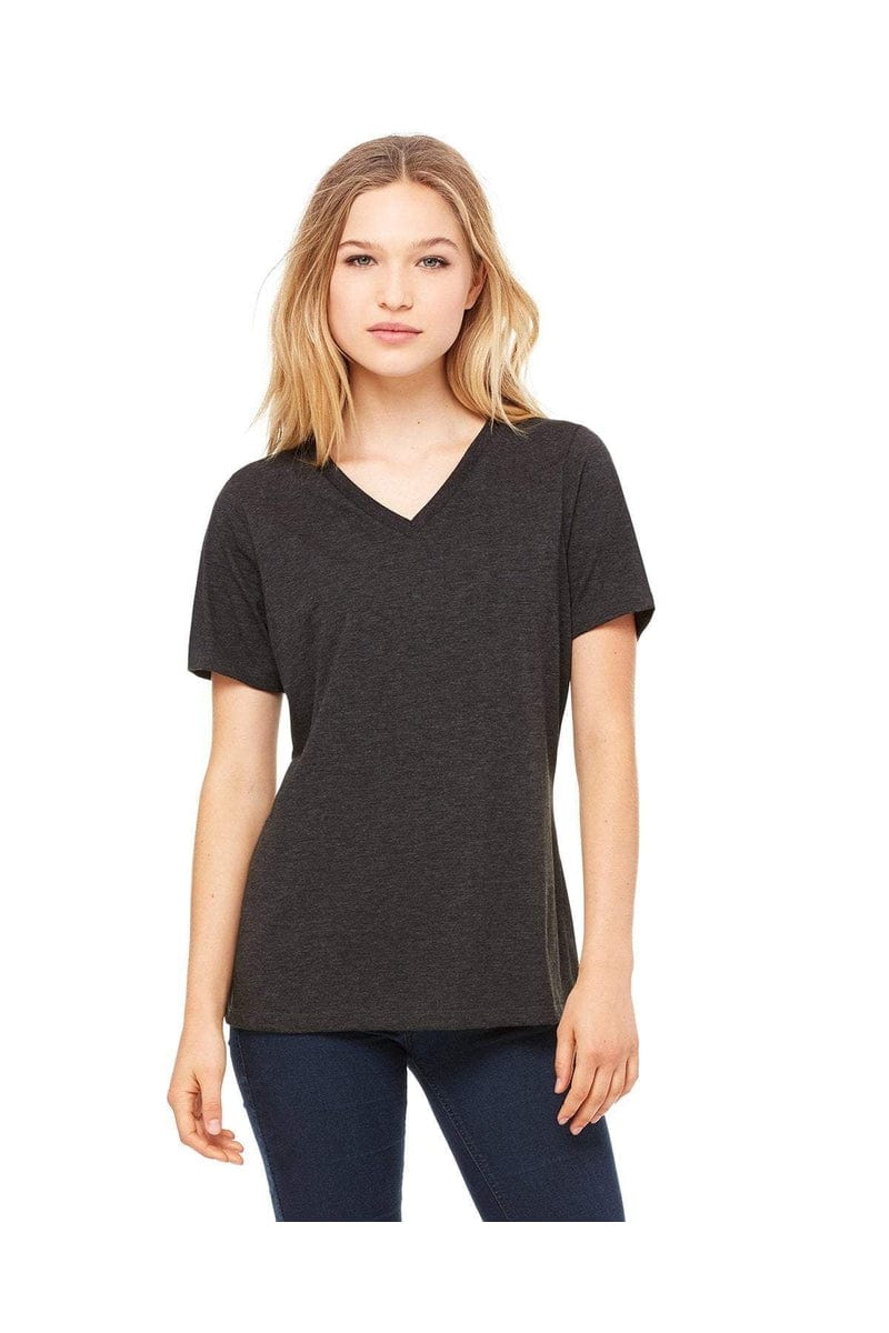 Bella Canvas T-Shirts Bella+Canvas 6405: Ladies' Relaxed Jersey Short-Sleeve V-Neck T-Shirt