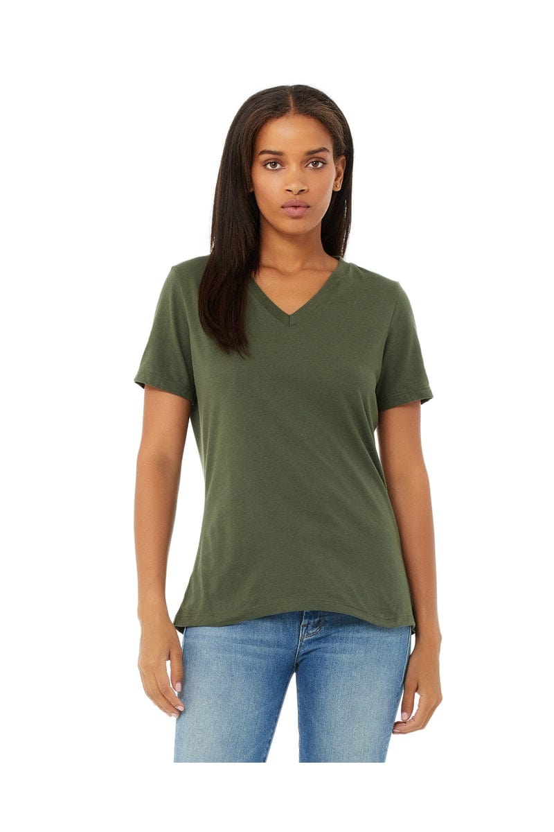 Bella Canvas T-Shirts Bella+Canvas 6405: Ladies' Relaxed Jersey Short-Sleeve V-Neck T-Shirt
