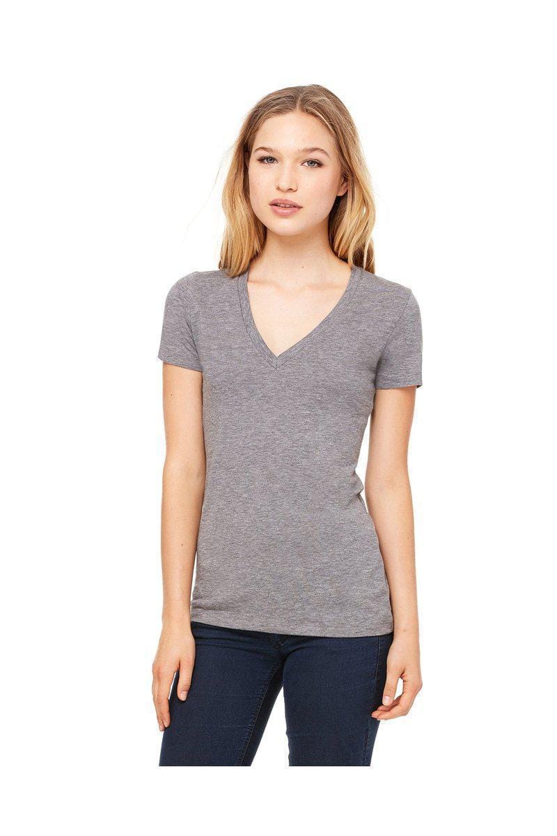 Bella Canvas T-Shirts Bella + Canvas 8435: Ladies Deep V-Neck Triblend T-Shirt