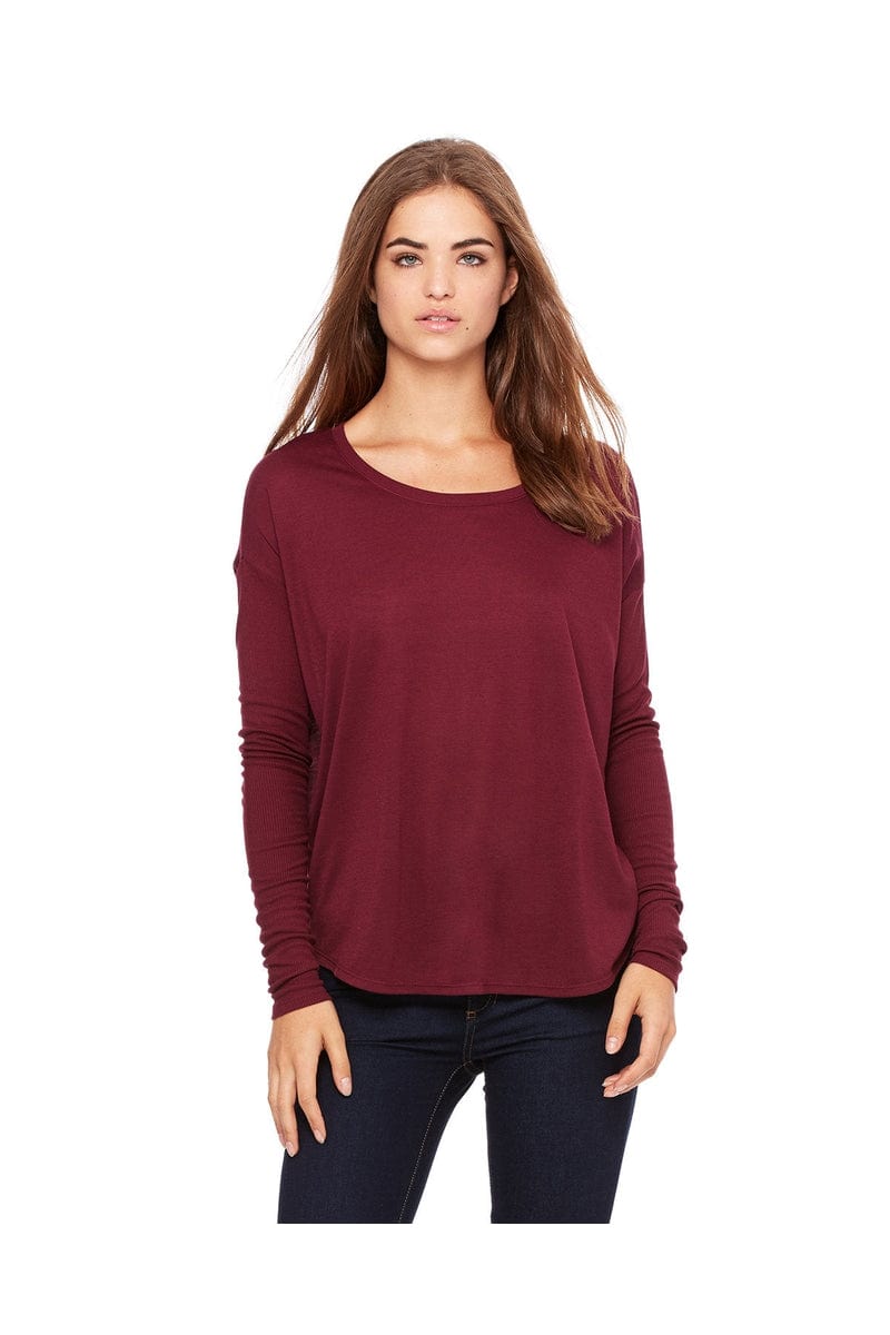 Bella Canvas T-Shirts Bella + Canvas 8852: Ladies' Flowy Long-Sleeve T Shirt