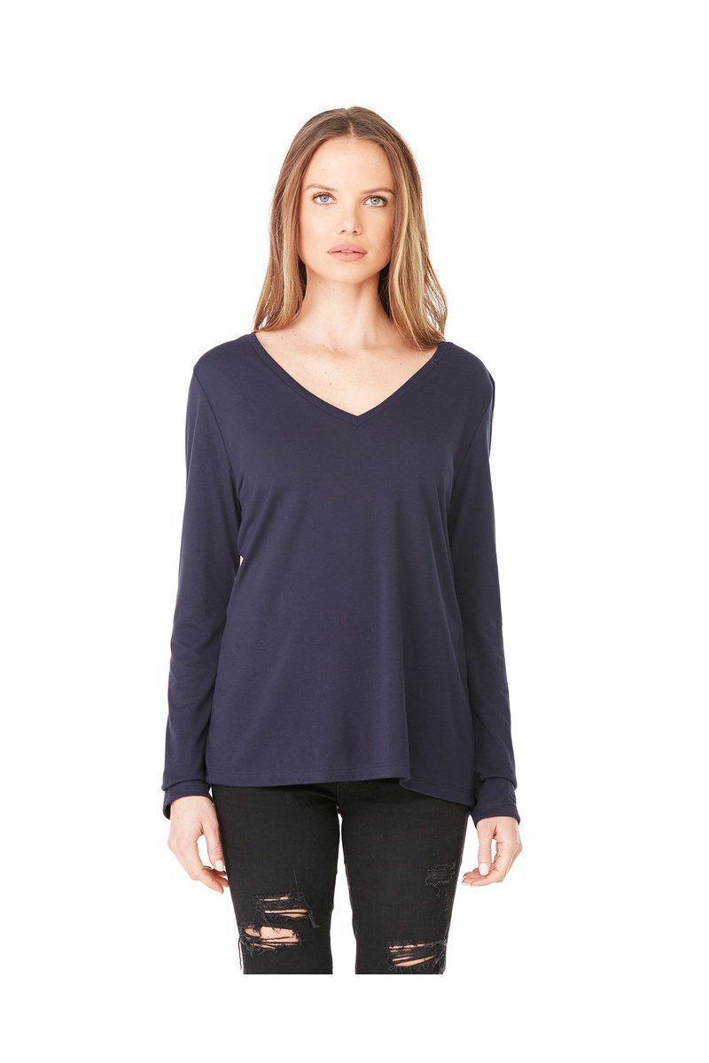 Bella Canvas T-Shirts Bella + Canvas 8855: Ladies' Flowy Long Sleeve V-Neck