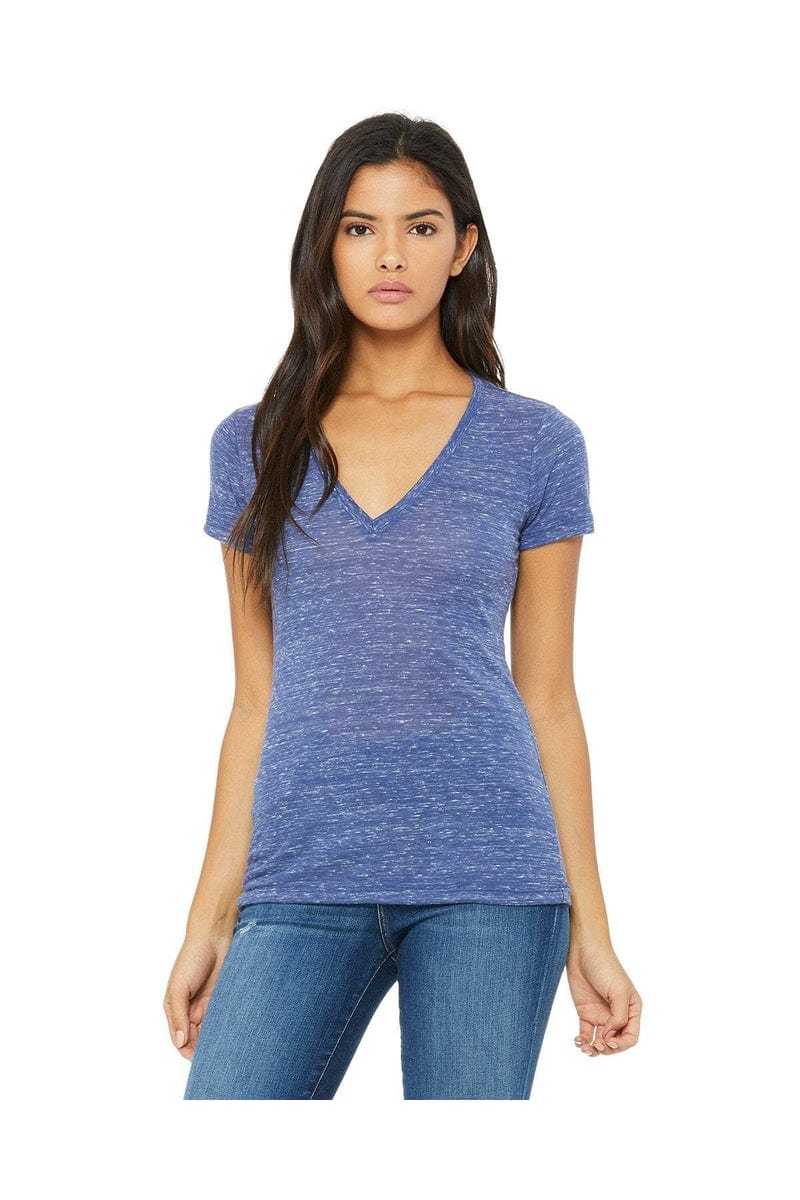 Bella Canvas T-Shirts Bella+Canvas B6035: Ladies' Jersey Short-Sleeve Deep V-Neck T-Shirt