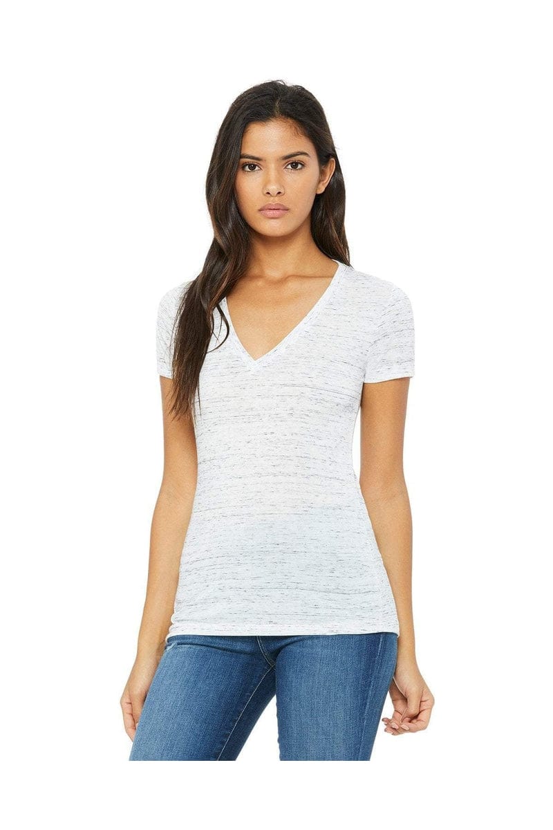 Bella Canvas T-Shirts Bella+Canvas B6035: Ladies' Jersey Short-Sleeve Deep V-Neck T-Shirt