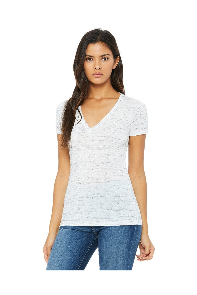 Bella Canvas T-Shirts Bella+Canvas B6035: Ladies' Jersey Short-Sleeve Deep V-Neck T-Shirt
