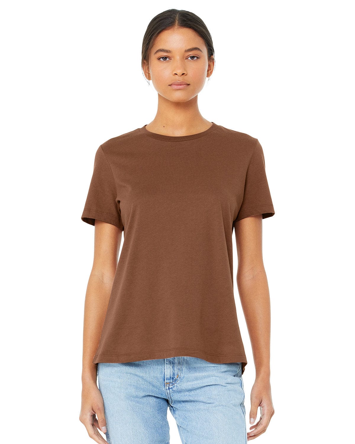 Bella Canvas T-Shirts M / Chestnut Bella+Canvas B6400: Ladies' Relaxed Jersey Short-Sleeve T-Shirt