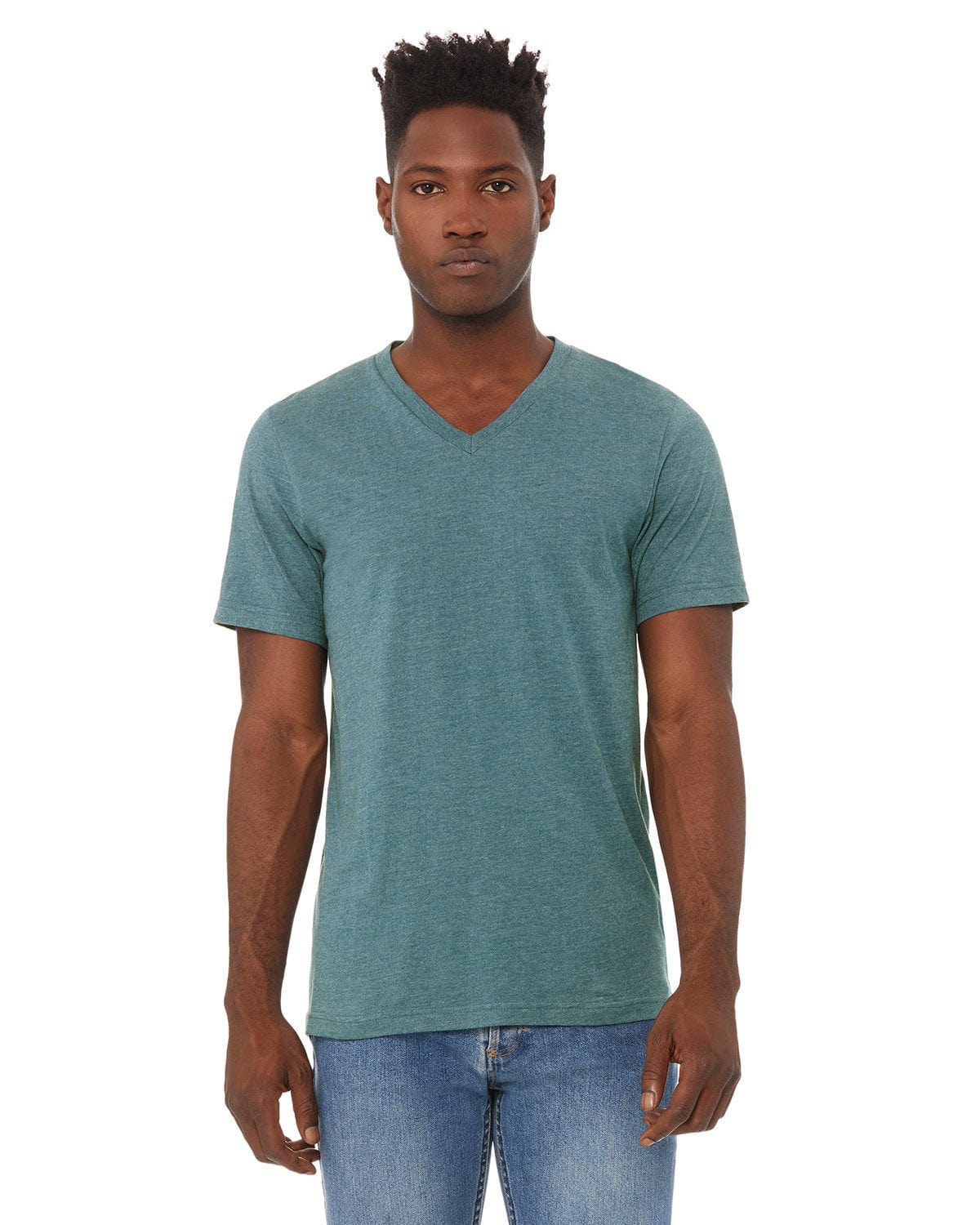 Bella Canvas T-Shirts M / Hthr Deep Teal Bella+Canvas 3005CVC: Unisex CVC Jersey V-Neck T-Shirt