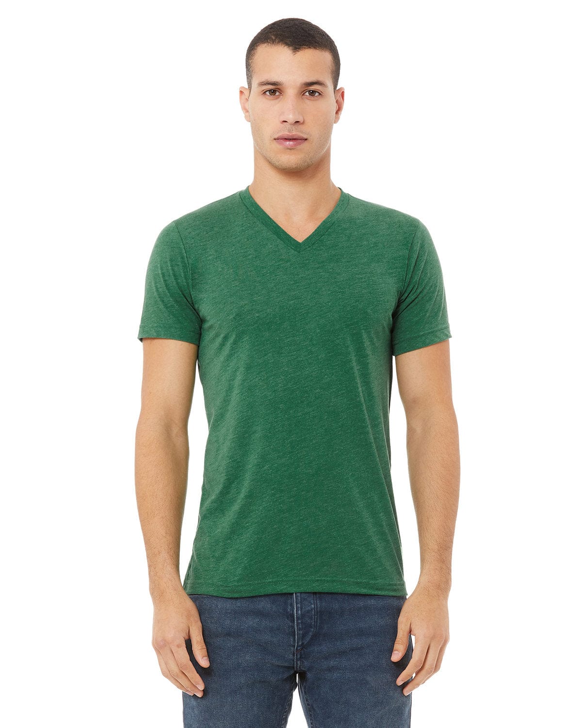 Bella Canvas T-Shirts M / Hthr Grass Green Bella+Canvas 3005CVC: Unisex CVC Jersey V-Neck T-Shirt