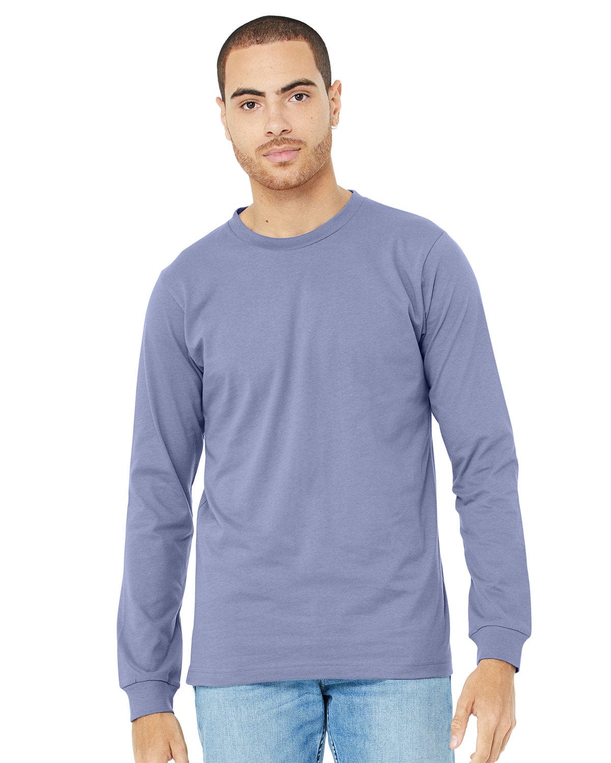 Bella Canvas T-Shirts M / Lavender Blue Bella+Canvas 3501: Unisex Jersey Long-Sleeve T-Shirt