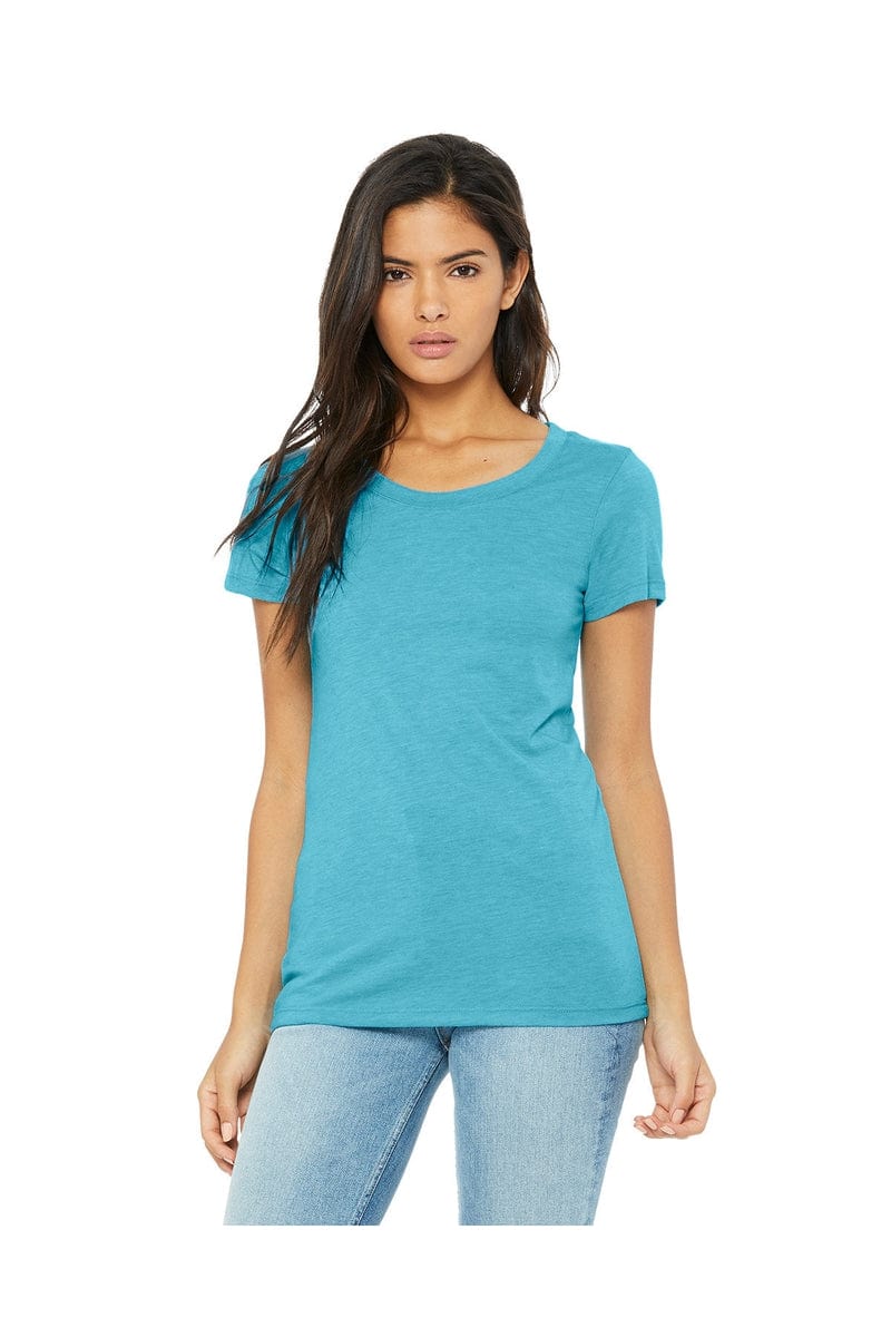 Bella Canvas T-Shirts S / Aqua Triblend Bella+Canvas B8413: Ladies' Triblend Short-Sleeve T-Shirt