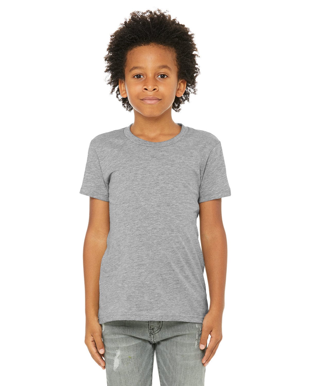 Bella Canvas T-Shirts S / Athletic Heather Bella+Canvas 3001YCV: Youth CVC Jersey T-Shirt