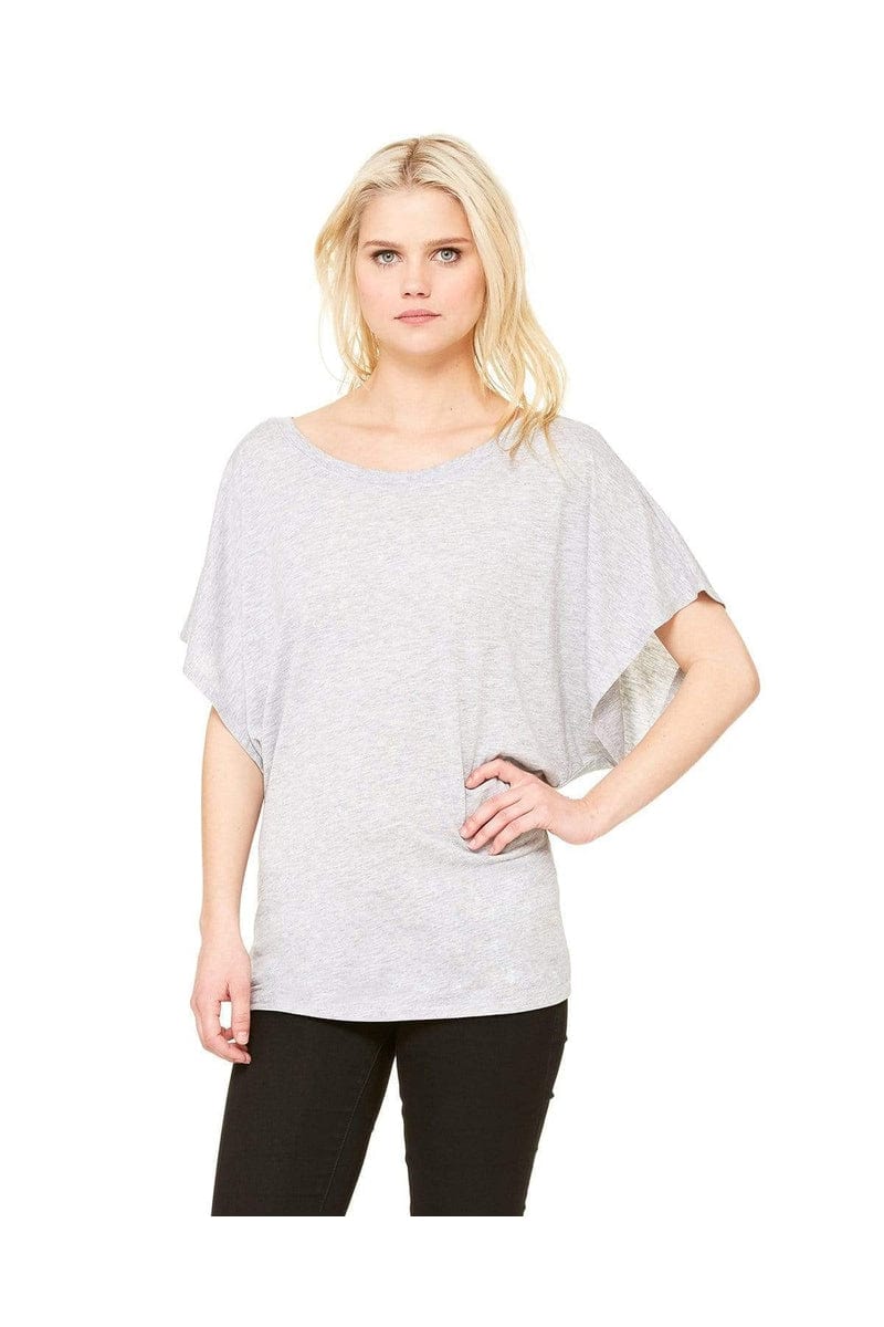 Bella Canvas T-Shirts S / Athletic Heather Bella + Canvas 8821: Ladies Flowy Draped Dolman T-Shirt