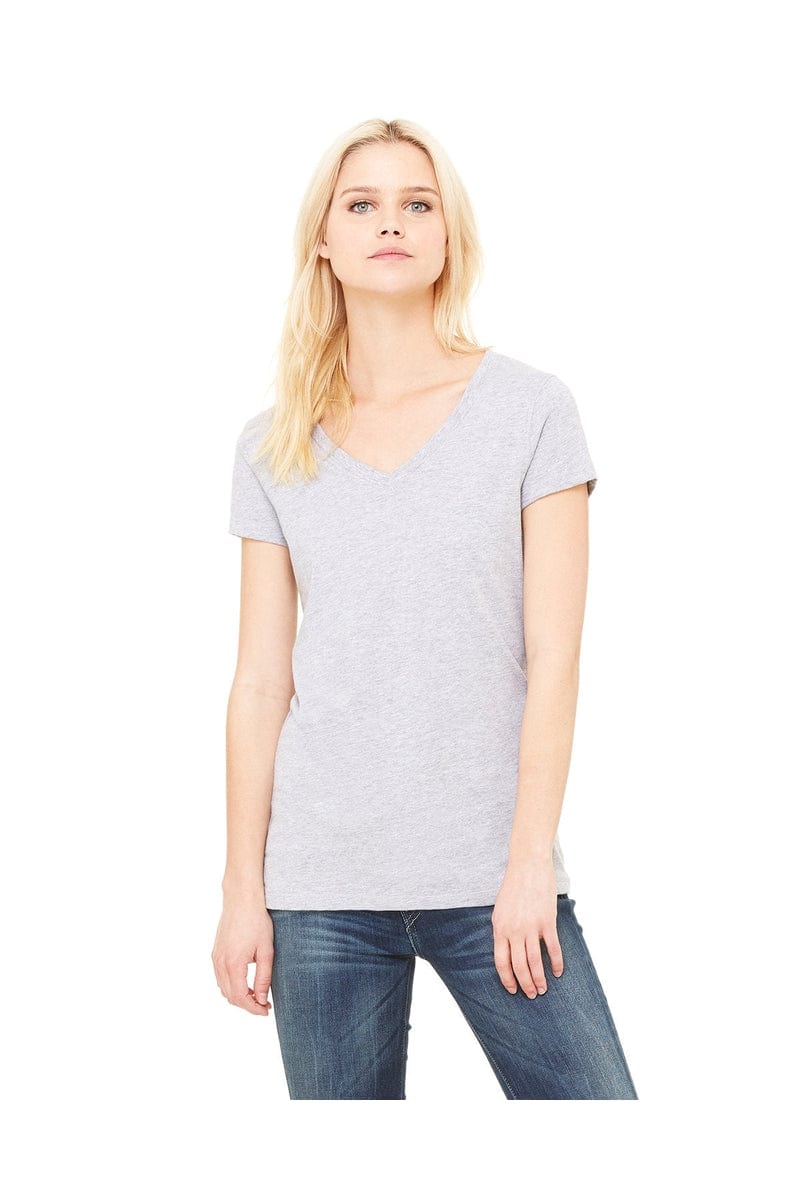 Bella Canvas T-Shirts S / Athletic Heather Bella+Canvas B6005: Ladies' Jersey Short-Sleeve V-Neck T-Shirt